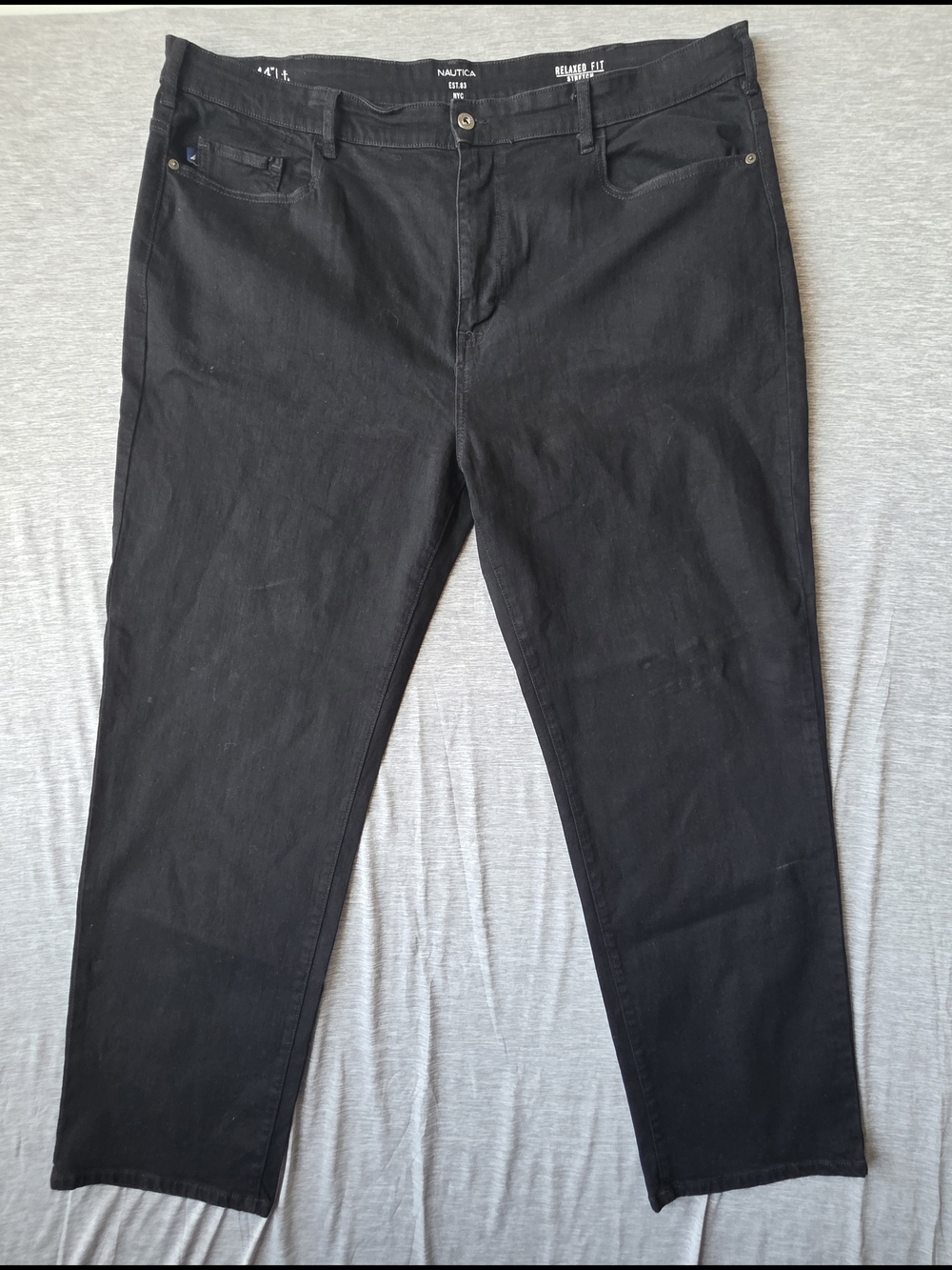 Nautica Men's Black Slim Straight Jeans